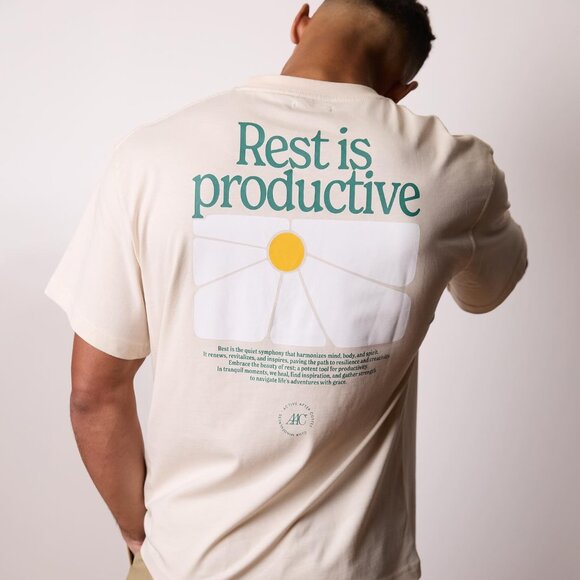 Active After Coffee Rest is Productive Tee Size L New - Picture 2 of 10